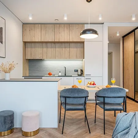 Apartment Cohost I Lovely W-balcony And Garage Prkg, By The River Walk Vilnius